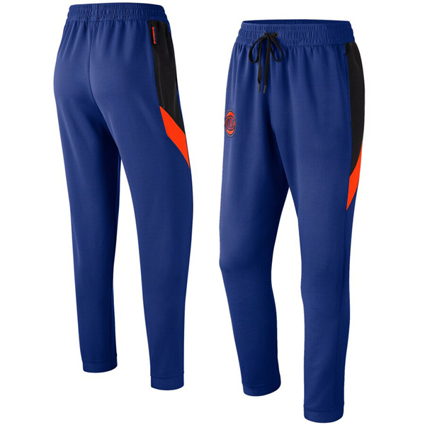 Men's New York Knicks Royal Performance Showtime Basketball Pants - Click Image to Close